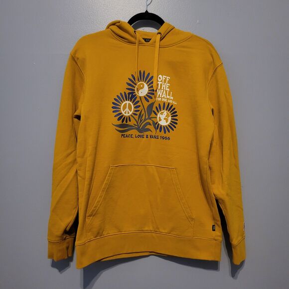 Vans Hoodie In Our Hands Pullover Golden Yellow Size Medium Skater Streetwear - Picture 15 of 16